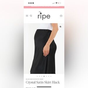 Ripe Maternity Satin Midi Skirt